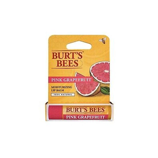 3 Pack Burt's Bees 100% Natural Moisturizing Lip Balm, Pink Grapefruit