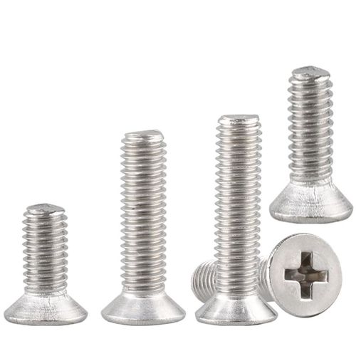 YGTGZ M10-1.25x30mm Flat Countersunk Head Machine Screws, Phillips Drive, 304 Stainless Steel 18-8, Full Thread, Coarse Thread UNC,Pack of 4
