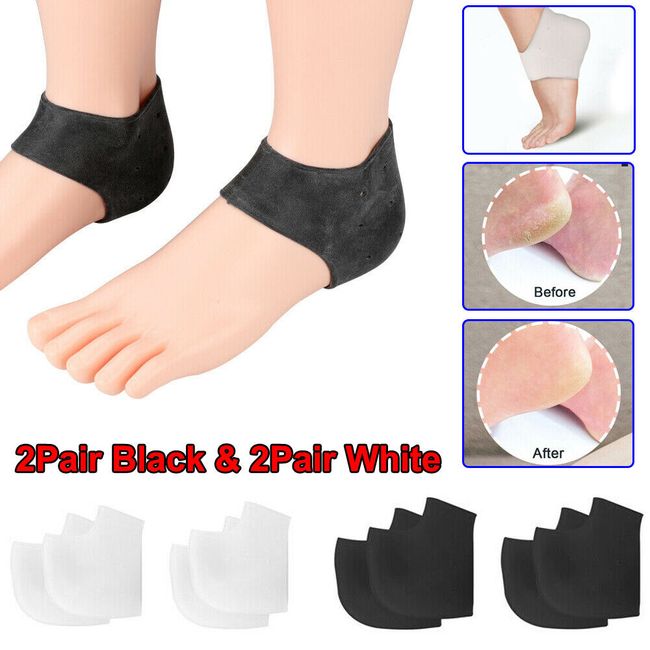 4Pairs Silicone Plantar Fasciitis Heel Spur Ankle Gel Support Pain Relief Unisex