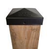 Nuvo Iron PCP15BLK Eazy Pyramid Post Cap, 4.5" X 4.5", Black