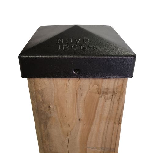Nuvo Iron PCP15BLK Eazy Pyramid Post Cap, 4.5" X 4.5", Black