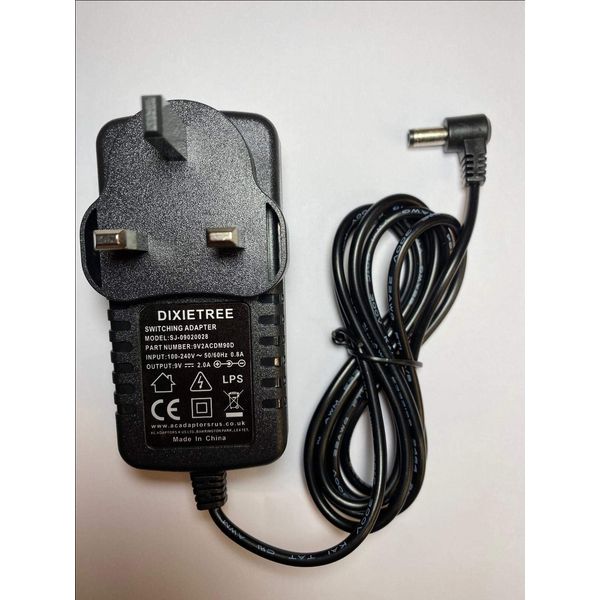 Replacement for 9V 2A APX920A Mains AC-DC Adaptor Power Supply UK Plug