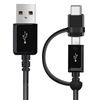 VOLT PLUS TECH Dual USB-C + MicroUSB [2Pack] Switch Cable Compatible with Google Pixel 8 Provides All Around True Dual USB Fast Quick Charging Speeds
