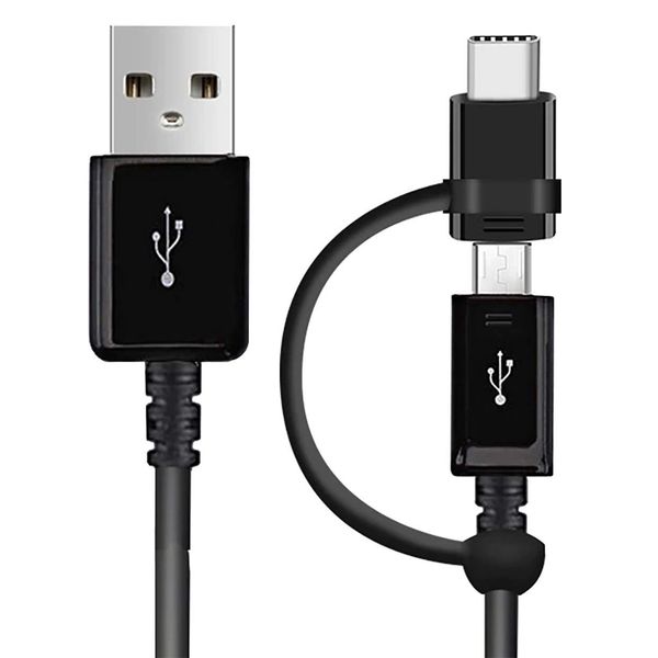 VOLT PLUS TECH Dual USB-C + MicroUSB [2Pack] Switch Cable Compatible with Google Pixel 8 Provides All Around True Dual USB Fast Quick Charging Speeds