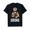 Hallowed Be Thy Gains Jesus Weight Lifting Workout T-Shirt