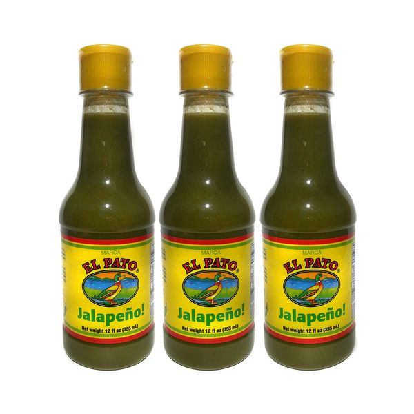 El Pato Green Jalapeno Hot Sauce Medium 12 fl oz (Pack of 3)