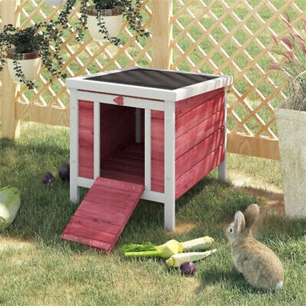 Spacious Dog House Rabbit Hutch Outdoor Duck Shelter for Pets