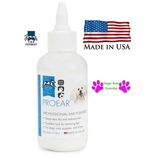 TOP PERFORMANCE 80g Pro EAR POWDER Pet Dog Cat*For use w/Hemostat,Hai