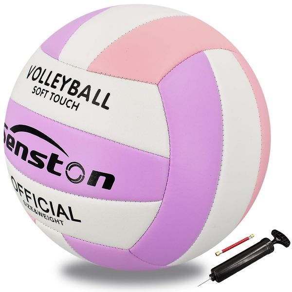 Senston Volleyball Official Size 5 Soft Touch High School Practice Volleyball Lightweight Indoor Outdoor Beach Volleyball