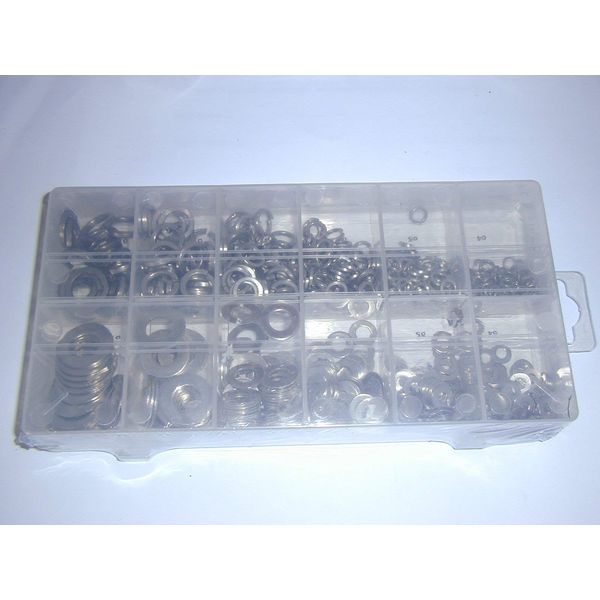 790pc Stainless Steel Flat Spring Washer Assortment