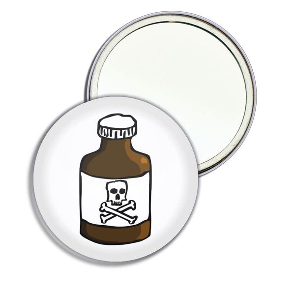 Poison Bottle - 77mm Round Compact Mirror