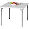 34" Plastic Square Table for Puzzles Crafting Fold in Half Camping Table Utility