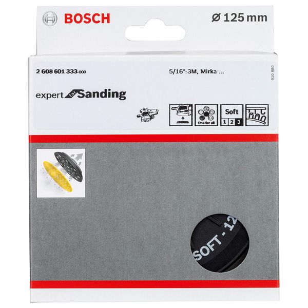 Bosch Professional Multi-Hole Pad (Ø 125 mm, soft, Velcro, accessories for random orbital sanders)