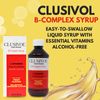 Menper Clusivol B-Complex Syrup - 6 Vitamins, Alcohol-Free, 8 fl oz (3-Pack)