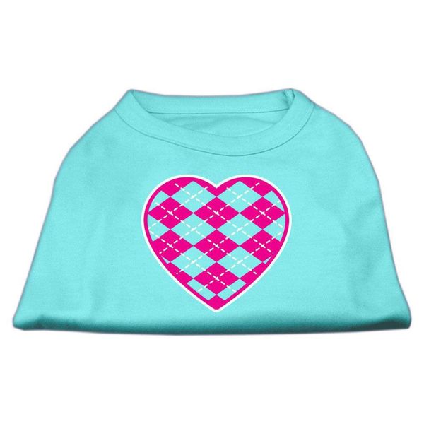 Mirage Pet Products Argyle Heart Pink Screen Print Shirt Purple Med (12)