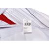Douceur d'Intérieur Curtain with Eyelets, Polyester, White/Red, 140 x 260 CM