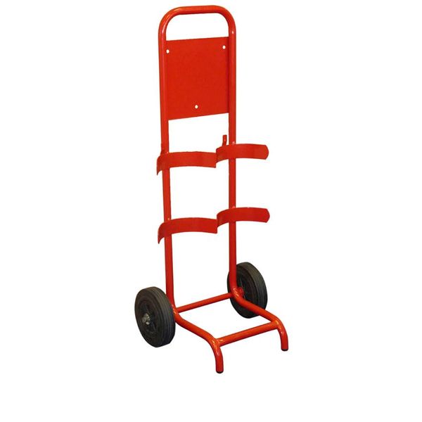 Compact Double Fire Extinguisher Trolley - FireShield
