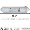 Hommix Advanced GAC + KDF 2.5" x 12" BPA Free Inline Water Filter