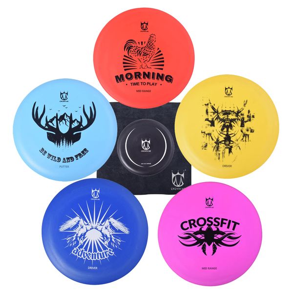 CROWN ME Disc Golf Set with 5 Disc Set