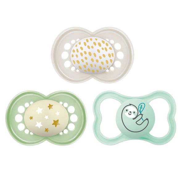 MAM Variety Pack Baby Pacifier, Includes 3 Types of Pacifiers, Nipple Shape Helps Promote Healthy Oral Development, 6-16 Months, Unisex, 3 Count (Pack of 1)