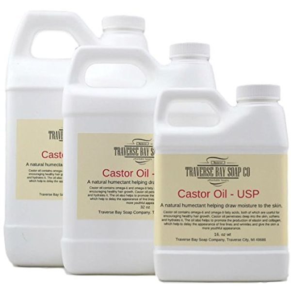 Castor Oil USP. 32oz 1 Quart Jug. Safety Sealed Container. Soap Making