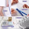 MerryNine 20pcs Portable White File Clear Gridline Folder Waterproof Zip Bag Folder (A5)