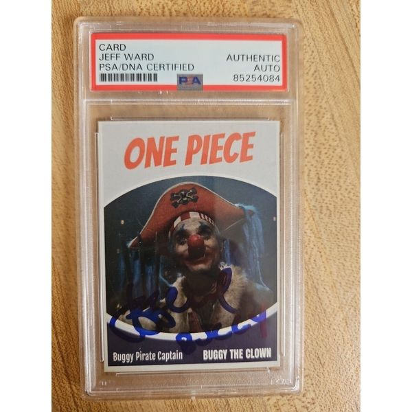 Jeff Ward Custom Signed Card: Buggy The Clown In One Piece Live Action: PSA/DNA