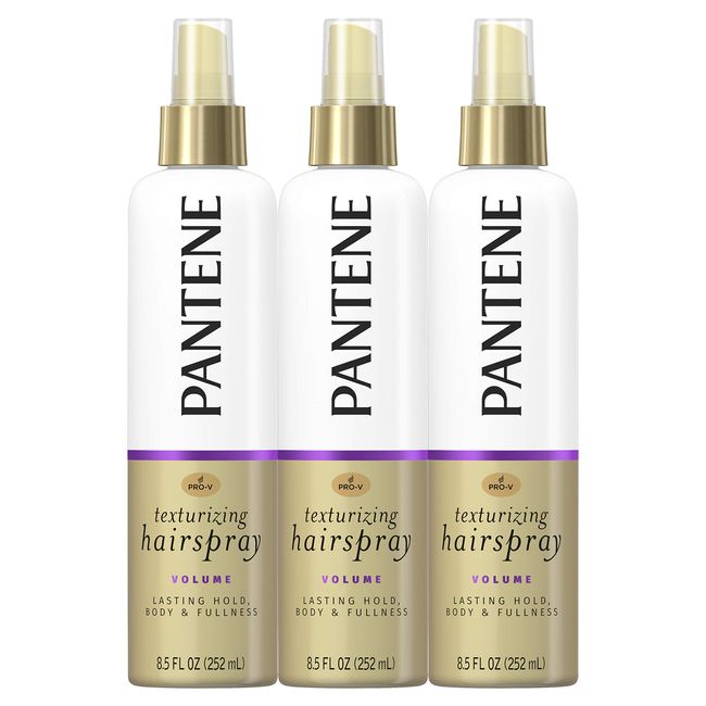 Pantene Hairspray Non-aerosol, Volume Lasting Hold, Pro-V, Body & Softness Texturizing, 8.5 fl oz, Triple Pack