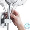 Shower Head Holder, Adjustable Angle Shower Holder, Strong Paste Hand Shower Bracket No Drilling, Universal Wall Mount Bracket, ABS Plastic