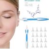 Ear Wax Removal Tool With 16 Replacement Tips White and Blue
