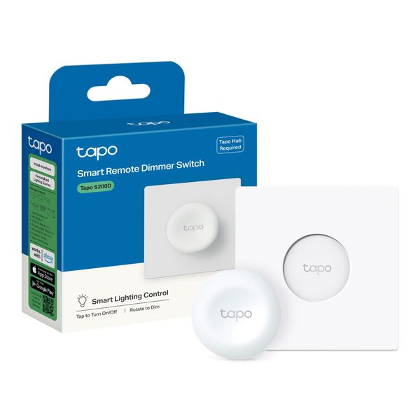 Tapo S200D Dimmer Switch, Remote Control, Smart Actions, One Click Alarm, Long Life Battery, Compatible with Alexa and Google Home, Tapo Hub Required
