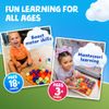 Skoolzy 34 Pc Foam Stacking Set with Lacing & Storage for Ages 2-4