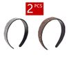 2Pcs Crystal Rhinestone Headband Teeth Comb Headbands Crystal Beaded Bling Hairbands Non-slip Hard Headbands Wide Hair Hoop Hair Accessories for Women Girls