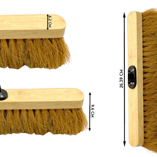 EDS 18” Soft Broom Head ONLY Indoor Outdoor Sweeping Brush with Bristles Broom Head Outdoor Durable Support Bracket for Cleaning Flat (PACK OF 1)
