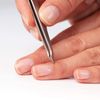 REMOS Combination Tweezers Stainless Steel 9.5cm - for splinters & Hair - Satin