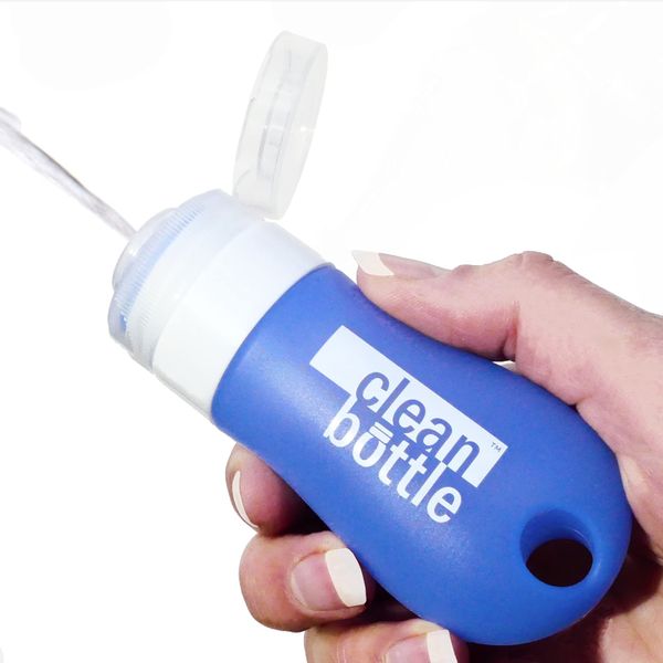 CleanButtle Travel Bidet,Your Ultra Discreet Portable Bidet On The Go,CleanButtle Gets Your Buttle Clean (Clear Blue) Personal Handheld Water Sprayer 2 Ounces