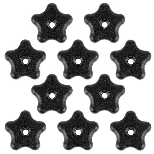 JIEYAO 10 Pcs 5/16" 18 Female Thread 5 Star Knobs, Plastic T Knobs, Clamping Knobs for T Track Bolts Jig Knobs Thumb Screw Threaded Knobs Hardware Nuts Accessories for Woodworking Jigs & Fixtures