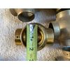 Brass Railing Connector 4 hole BALL CROSS style 2" opening