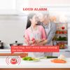 Jayron Kitchen Timer reminder Manage timers 360 degree rotary mechanical timer Baking countdown Kitchen alarm clock refrigerator magnetic for Cooking,Learning (red)