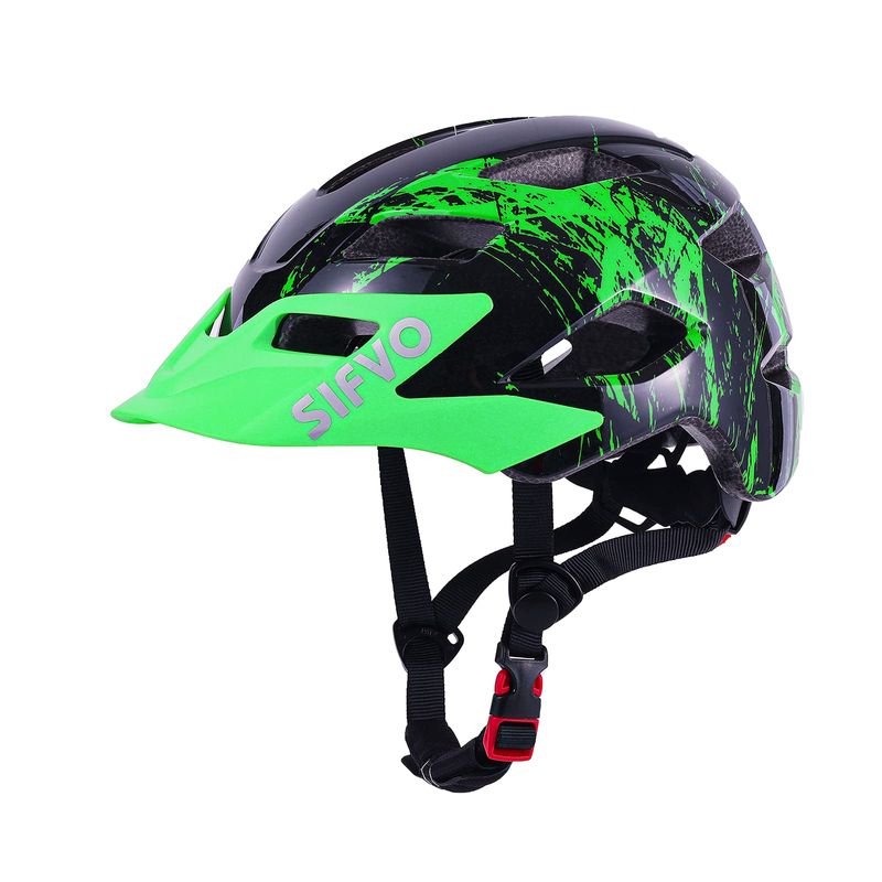 Kinderhelm, SIFVO Kinderfietshelm Jongens en Meisjes Fietshelm met Vizier voor Kinderen 5-14, Kinderfietshelmen 50-57cm