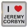 I Love Jeremy Corbyn - Plastic Tea Coaster/Beer Mat