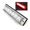 ALTEED LED Flash Light Bar, Red Light 24 Patterns, Small, Thin Aluminum Die-Cast Body, Synchronous Interlocking Function, Compatible with 12 V 24 V Automobiles