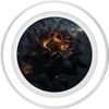 Black Rose Blossom PopSockets PopGrip for MagSafe