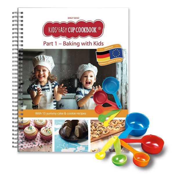 Becherküche® Kids easy cup Cookbook: Baking with Kids - Part 1, Baking Box set incl. 5 colorful measuring cups