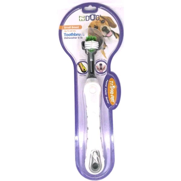 TriplePet EZ Dog Toothbrush Small Breed Up To 60 Lbs Dog NEW