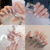 Double Sided Nail Tape, Double Sided Tape for Fingernails, Super Strong Transparent Nail Tip Art Nail Glue, High Viscosity Transparent Double-Sided Adhesive for Nail Tips, For Nails/Feet High Viscosity Nail Patch (10)