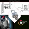 MASTER LOCK Very High Security Padlock, Security level 9/10, Outdoor, Keyed, Laminated Steel, Weatherproof, Medium Shackle