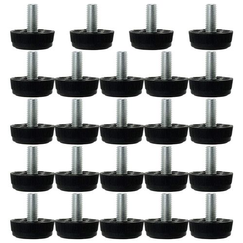 uxcell Leveling Feet M8 x 17 x 30mm Furniture Screw Adjuster Table Leg Replacement 24pcs