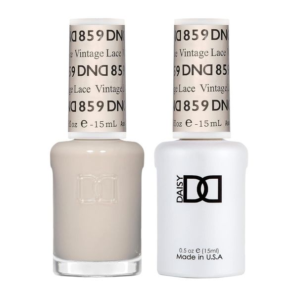 DND Gel Polish Set - 1 each of Gel Polish and Nail Polish,   859 Vintage Lace