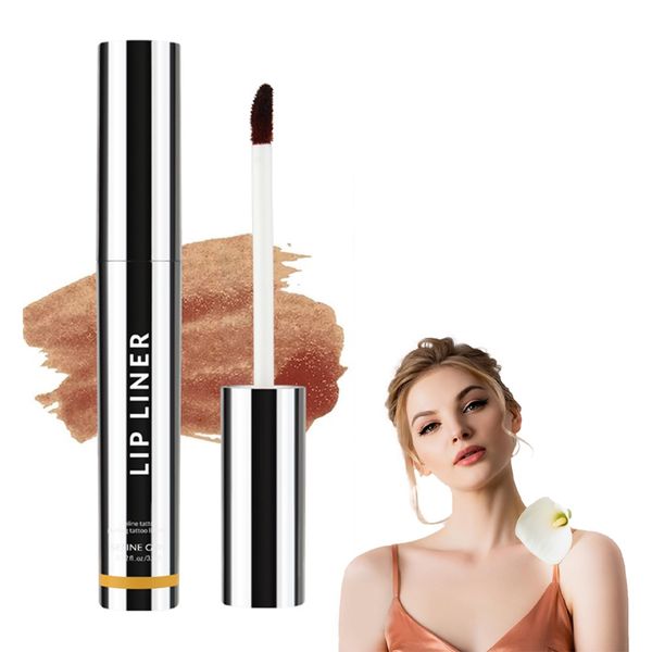 Tear Off Lip Tint Liner,Lip Lines Lip Liner Mostra,Tinta Labbra Staccabile,Removable Lip Liner,Matita Per Labbra Rimovibile,Macchia Per Labbra A Lunga Durata,Peel Off Lipliner,3.5ml,01#,1 pezzo